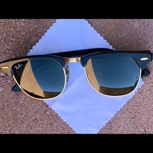 Ray Ban Clubmaster black and gold